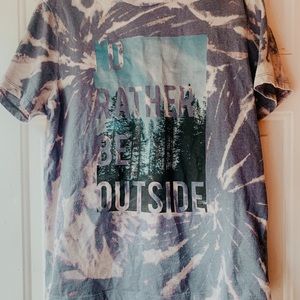 ✰I’D RATHER BE OUTSIDE BLEACH DYED T-SHIRT✰